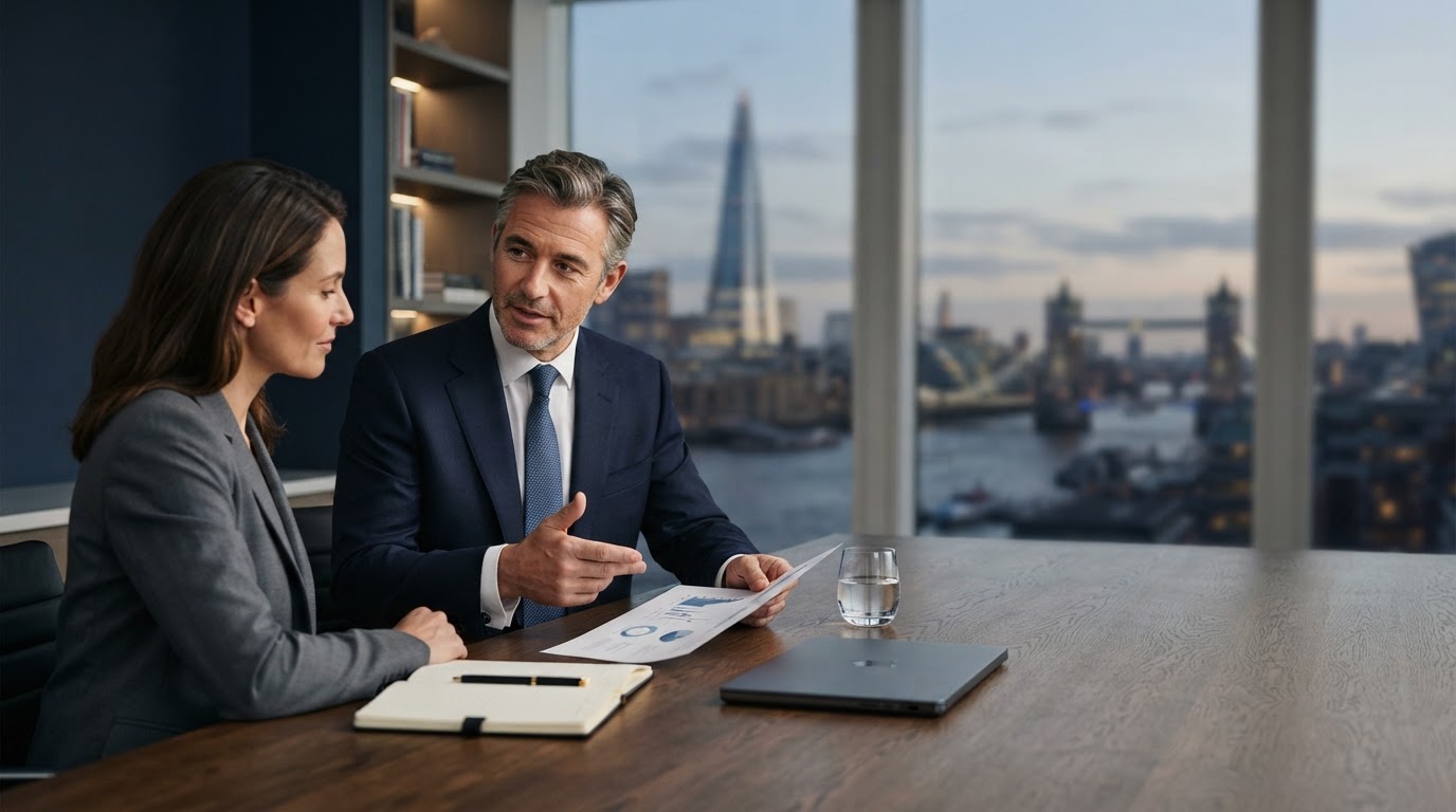 Caldersholl private client office setting used to illustrate calm, institutional wealth management